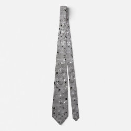 Silver Sparkling Sequin Neck Tie Krawatte