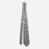 Silver Sparkling Sequin Neck Tie Krawatte (Rückseite)