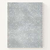 Silver Sparky Ihr Foto Personalisierter Zitat Notizblock (Rückseite)