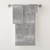 Silver Speckled Effect Badhandtuch Set (Insitu)