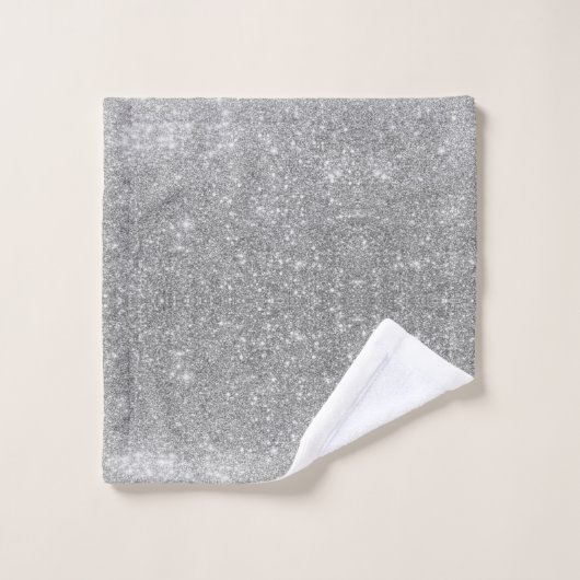 Silver Speckled Effect Badhandtuch Set (Waschlappen)