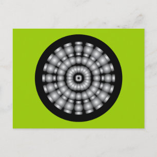 Silver Spheres Dartboard Postkarte