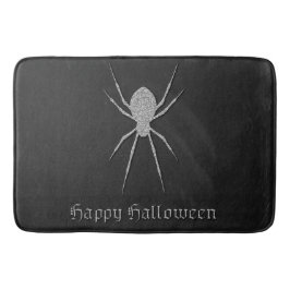 Silver Spider Halloween Badematte