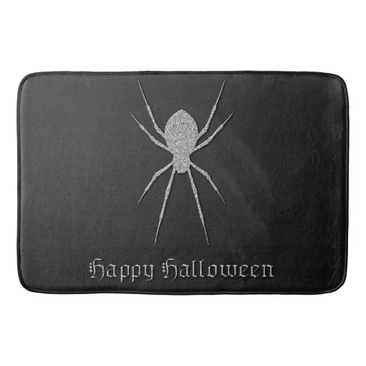 Silver Spider Halloween Badematte (Vorderseite)