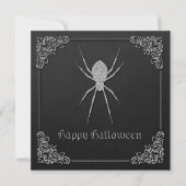 Silver Spider Halloween Einladung (Vorderseite)