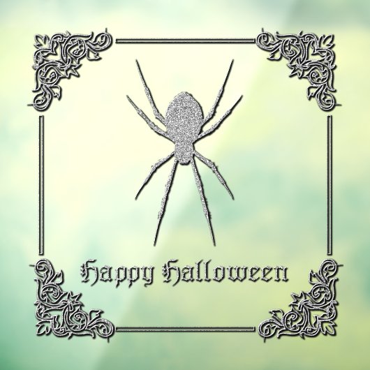 Silver Spider Halloween Fensteraufkleber (Blatt 3)