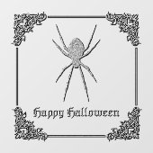 Silver Spider Halloween Fensteraufkleber (Blatt)