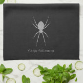 Silver Spider Halloween Geschirrtuch (Gefaltet)