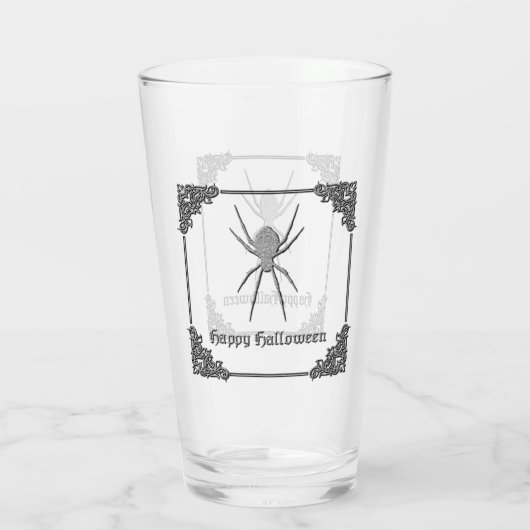 Silver Spider Halloween Glas (Rückseite)