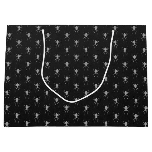 Silver Spider Halloween Große Geschenktüte (Vorderseite)