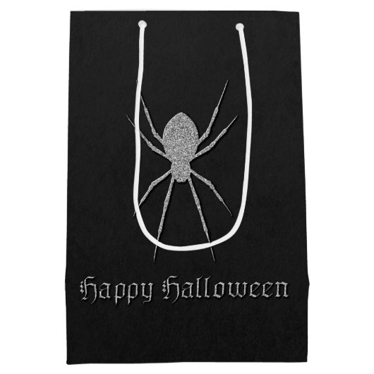 Silver Spider Halloween Mittlere Geschenktüte (Rückseite)