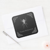 Silver Spider Halloween Quadratischer Aufkleber (Umschlag)