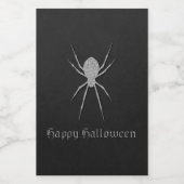 Silver Spider Halloween Weinetikett (Einzelnes Label)