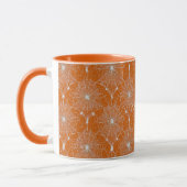 Silver Spiderweb Lace on Orange Tasse (Links)