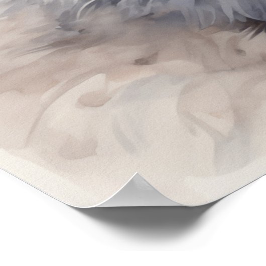 Silver Spirit Animal Fox Poster (Ecke)