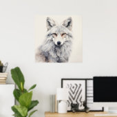 Silver Spirit Animal Fox Poster (Heimbüro)