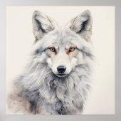 Silver Spirit Animal Fox Poster (Vorne)