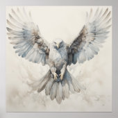 Silver Spirit Animal Hawk Poster (Vorne)