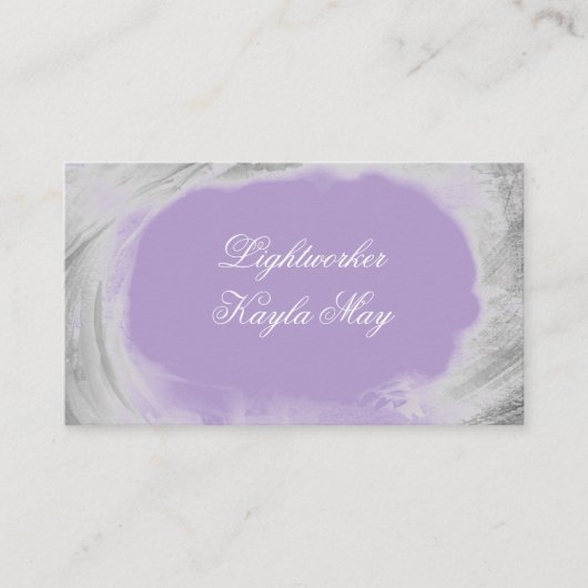 Silver Spiritual Light Reiki Visitenkarte (Vorderseite)