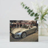 Silver Sports Car Postkarte (Stehend Vorderseite)