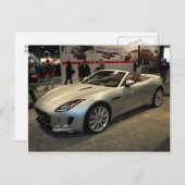 Silver Sports Car Postkarte (Vorne/Hinten)