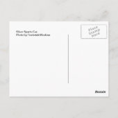 Silver Sports Car Postkarte (Rückseite)