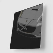 ~Silver Sportscar~ WALLCLOCK, KÜMMERN SIE! Quadratische Wanduhr (Winkel)
