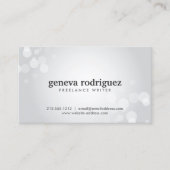 SILVER SPOTLIGHT BOKEH Nr. 1 Visitenkarte (Vorderseite)