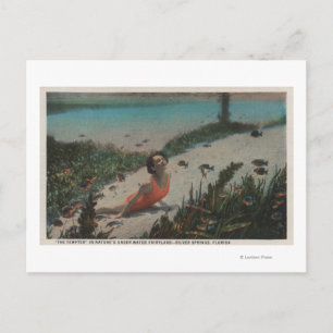 Silver Springs, FL - Woman Swimming Underwater Postkarte