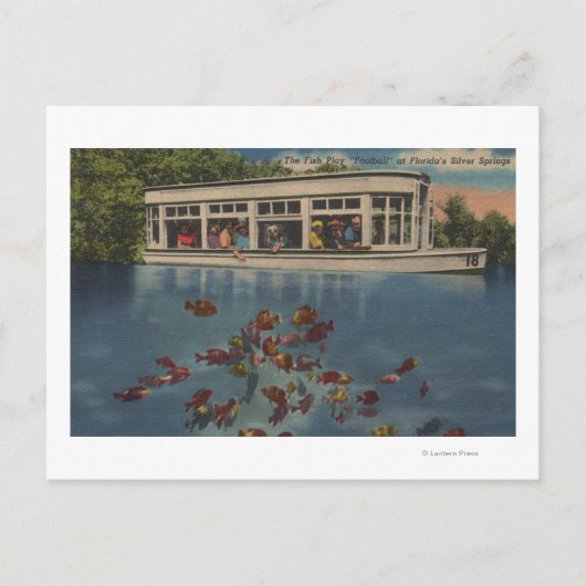 Silver Springs, Florida - Ansicht von Riverboat & Postkarte (Vorderseite)