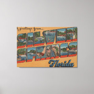 Silver Springs, Florida - große Buchstabe-Szenen Leinwanddruck