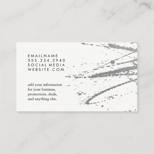 Silver Spritzer Visitenkarte (Rückseite)