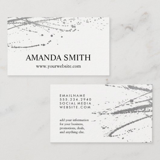 Silver Spritzer Visitenkarte (Vorne/Hinten)