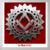 Silver Square & Compass, so schön es sein! Poster (Vorne)