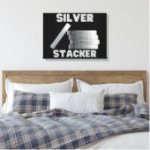 Silver Stacker Silver Squeeze Coin Leinwand Wand K (Insitu (Schlafzimmer))