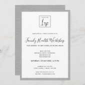 SILVER STAEL GRAUEN SIE IHRE LOGO WORKSHOP GALA-VE EINLADUNG (Vorne/Hinten)