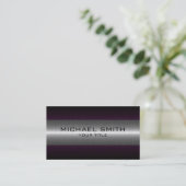 Silver Stainless Steel Look #4 Visitenkarte (Stehend Vorderseite)