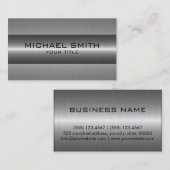 Silver Stainless Steel Look Visitenkarte (Vorne/Hinten)