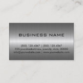 Silver Stainless Steel Look Visitenkarte (Rückseite)
