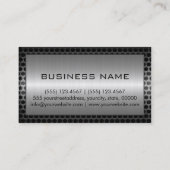 Silver Stainless Steel Metal Border Visitenkarte (Rückseite)