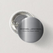 Silver Stainless Steel Metal Button (Vorne & Hinten)