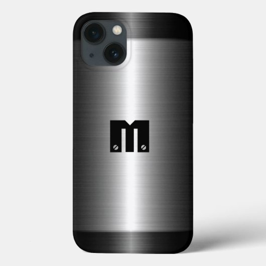 Silver Stainless Steel Metal Case-Mate iPhone Hülle (Rückseite)
