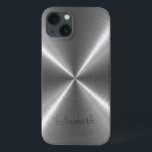 Silver Stainless Steel Metal Case-Mate iPhone Hülle<br><div class="desc">Silber Edelstahl Metall. Bitte entfernen / ändern Sie "Elizabeth" vor dem Kauf. Design ist auf anderen Produkten erhältlich.</div>