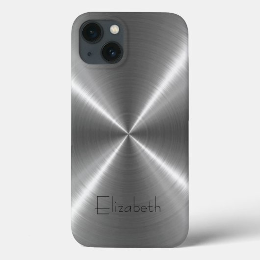 Silver Stainless Steel Metal Case-Mate iPhone Hülle (Rückseite)