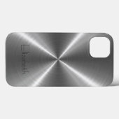 Silver Stainless Steel Metal Case-Mate iPhone Hülle (Rückseite (Horizontal))
