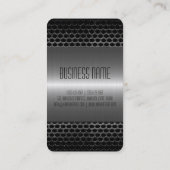 Silver Stainless Steel Metal Hole 2 Visitenkarte (Rückseite)