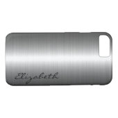 Silver Stainless Steel Metal Look Case-Mate iPhone Hülle (Rückseite (Horizontal))