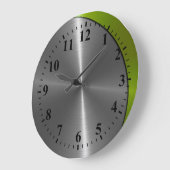 Silver Stainless Steel Metal Look Deko 2 Große Wanduhr (Winkel)