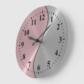 Silver Stainless Steel Metal Look Deko 5 Große Wanduhr (Winkel)