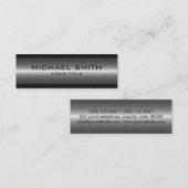 Silver Stainless Steel Metal Look Mini Visitenkarte (Vorne/Hinten)